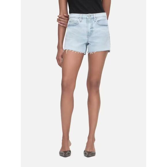 Frame Women's Le Brigette Denim High Rise Mini Short in Soap Size 34 NWT